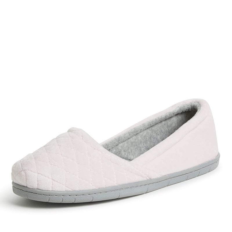 Dearfoams womens Katie Microfiber Velour Espadrille Slipper, Fresh Pink, Medium US